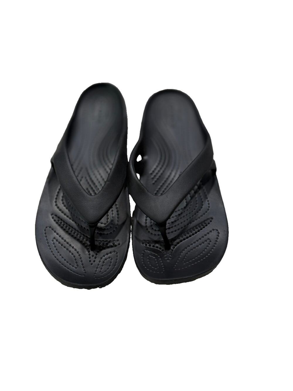 Crocs Kadee II Flip Flops Women’s Size 11 Black Comfort Sandals 202492